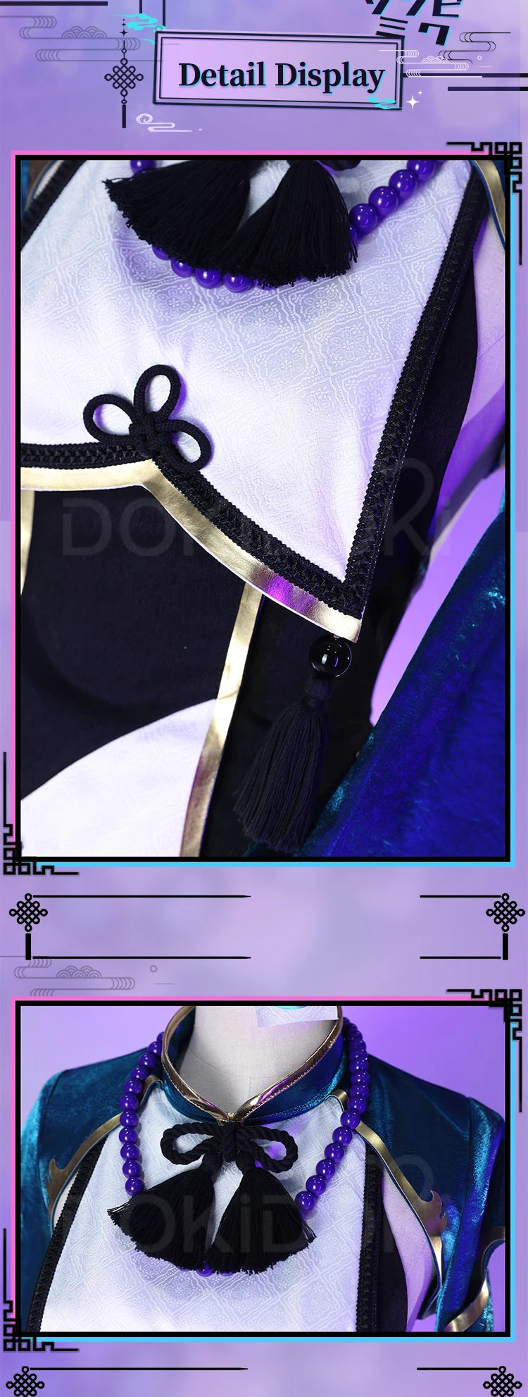 Mikuu Zombie Cosplay Costume DokiDoki-R Women Cute Zombie Dress Chinese Vampire Costume Mikku Halloween