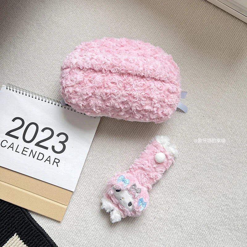 Sanrio My Melody Headrest Back Cushion Car Seat Belt Cover Stuffed Anime Japanese Style Pillow Comfortable Neck Pillow Girl Gift