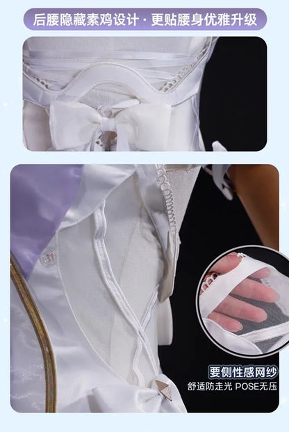 Genshin Impact Columbina Cosplay Costume The Damselette Dress Uniform Metal Prop Eleven Fatui Harbingers Halloween Women Girls