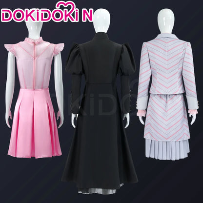 Glinda Elphaba Cosplay Costume Wicked Cosplay【XS-3XL】DokiDoki-N Women Black Pink Dress Glinda Cosplay School Uniform Plus Size