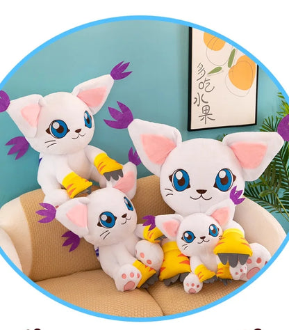 New Digimon Adventure Plush Toys Tailmon Action Figure Cartoon Stuffed Sitting Position Doll Soft Pillow Room Decor Toys Gifts