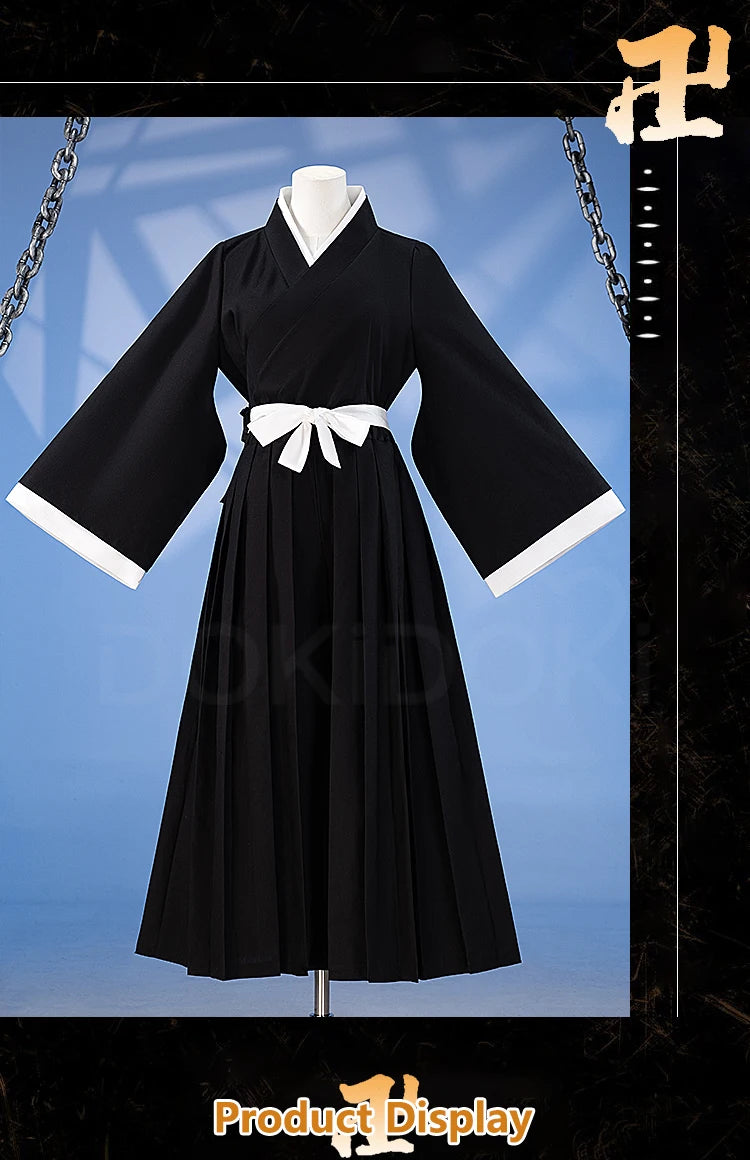 IN STOCK Kuchikii Rukiaa Cosplay Costume Anime【XS-3XL】DokiDoki-R Men Uniform Kuchikii Rukiaa Costume Plus Size