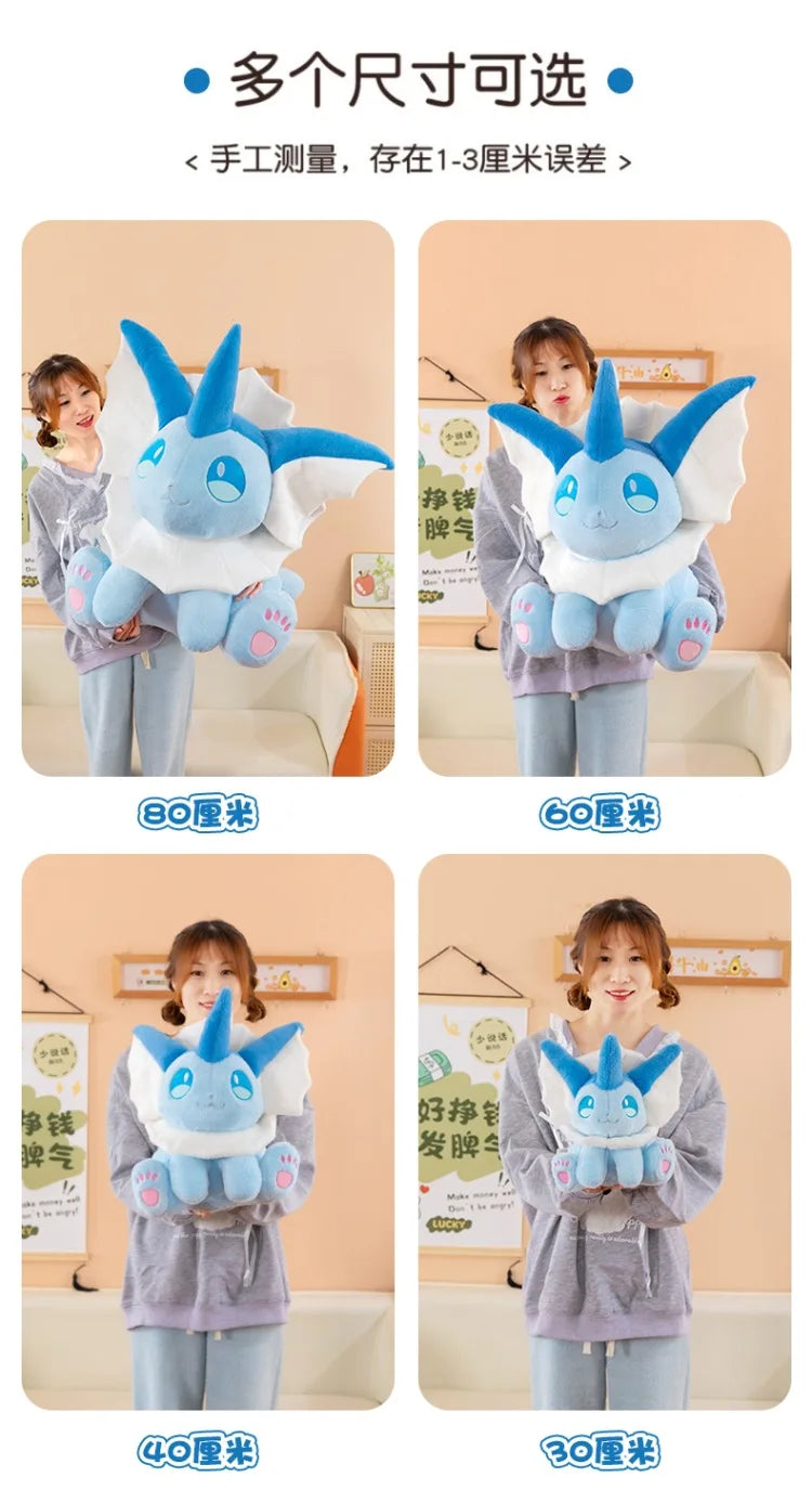 30-60CM Big Size Pokemon Plushies Vaporeon Kawaii Peluche Cartoon Anime Stuffed Animal Comfortable Soft Doll Children Toy Gift