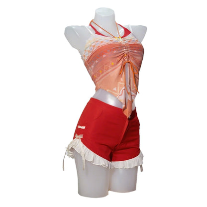 IN STOCK Heroine Hunter MC Cosplay Costume Game Love and Deepspace DokiDoki-R Women Red Swimsuit Costume Caleb Cosplay Halloween