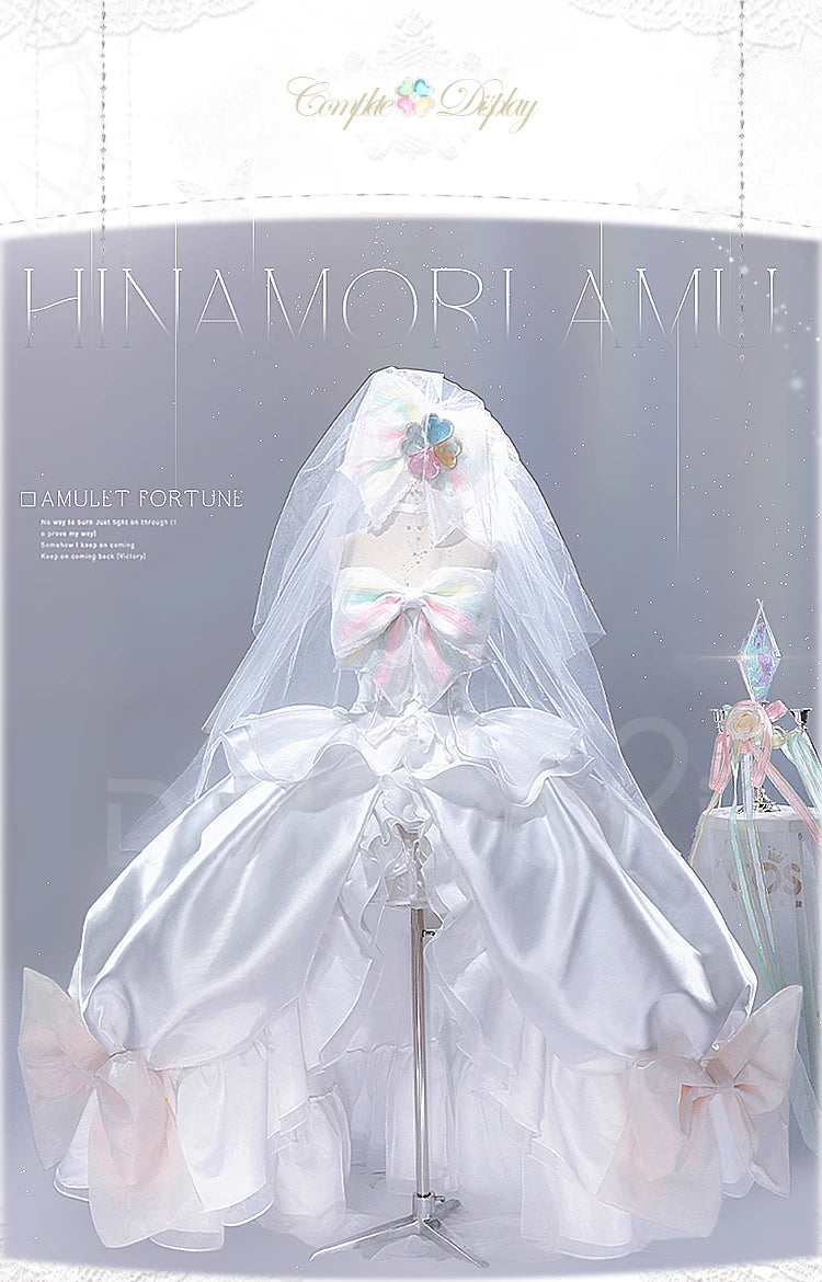 Hinamori Amu Cosplay Costume Anime Shugo Chara Cosplay DokiDoki-R Women Angel White Wedding Dress Hinamori Amu Costume Halloween