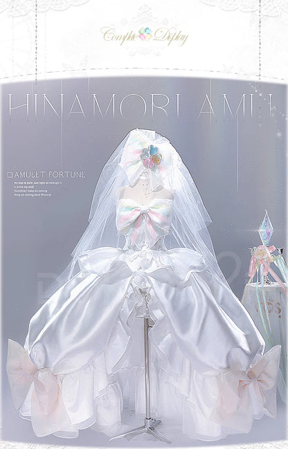 Hinamori Amu Cosplay Costume Anime Shugo Chara Cosplay DokiDoki-R Women Angel White Wedding Dress Hinamori Amu Costume Halloween