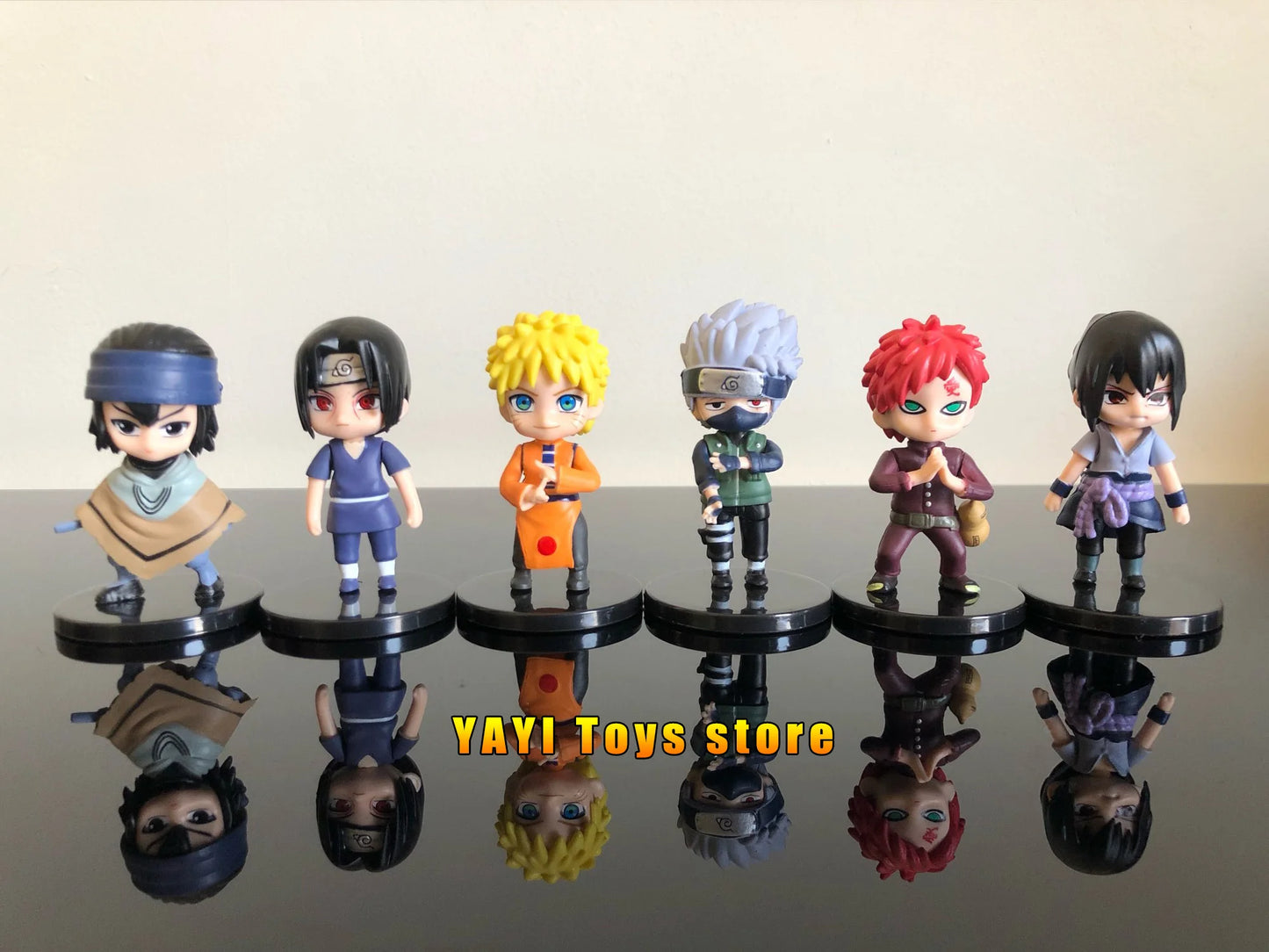 New 12pcs/set Anime Figure Naruto Shippuden Hinata Sasuke Itachi Kakashi Gaara Action Figure Q Version PVC Figures Toys  Gift