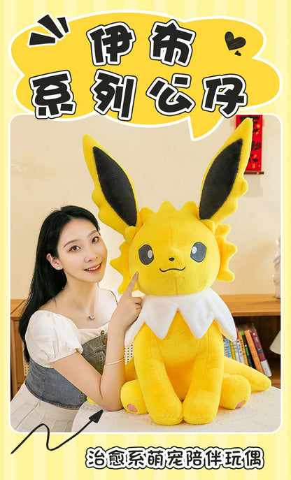 45/60/80CM Big Size Pokémon Jolteon Plushies ‌Vaporeon Cartoon Anime Stuffed Ornament Comfortable Soft Doll Children's Toy Gift