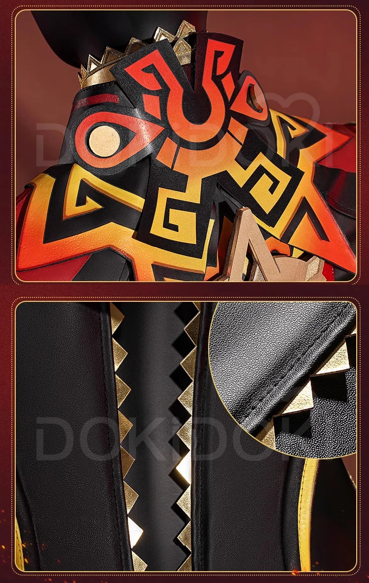 IN STOCK Mavuika Cosplay Costume Game Genshin Impact Cosplay【XS-2XL】DokiDoki-R Pyro Archon Mavuika Women Black Costume Plus Size