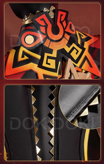 IN STOCK Mavuika Cosplay Costume Game Genshin Impact Cosplay【XS-2XL】DokiDoki-R Pyro Archon Mavuika Women Black Costume Plus Size