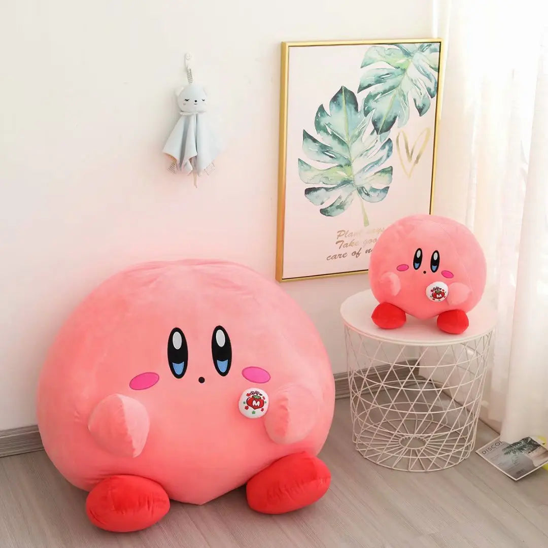 60cm Big Size Kirby Kawaii Cartoon Anime Plush Stuffed Doll Room Plushies Pillow Ornaments Cute Peluche Children's Holiday Gifts