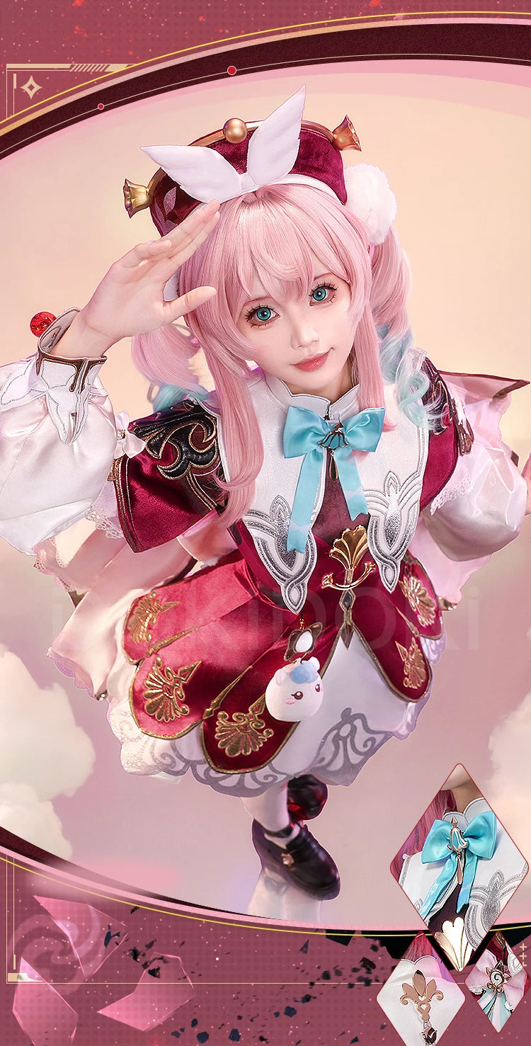 IN STOCK Hyacine Cosplay Costume Game Honkai: Star Rail DokiDoki-SR HSR Women Cute Amphoreus Hyacine Cosplay Wig