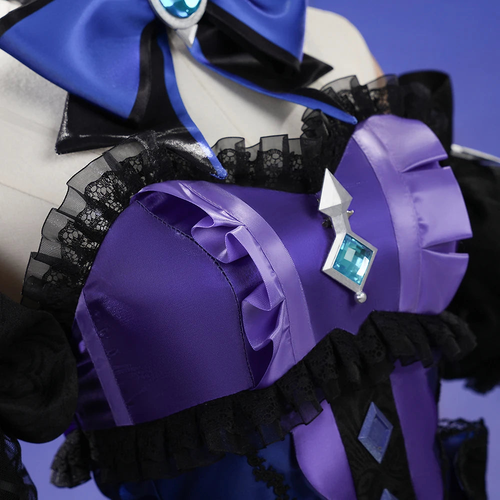 Genshin Impact Wonderland Manekina Cosplay Costume Candlelit Revelry Dress Hat Halloween Party for Women Girls Role Play Outfit