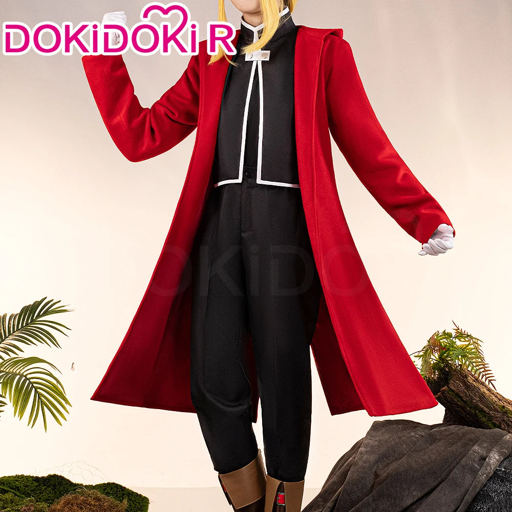 Edward Elri Cosplay Costum Anime Fullmetal Alchemist Cosplay DokiDoki-R Men Red Uniform Costume Edward Elri Cosplay