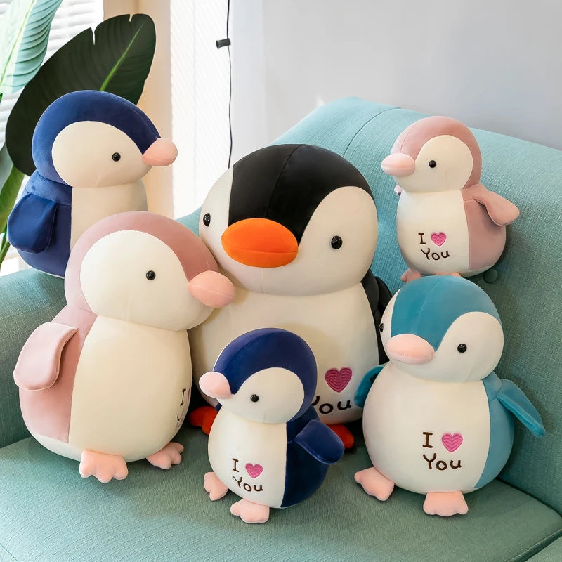 30cm Cute Soft Love Penguin Plush Toys Office Pillow Home Comfort Cushion Child Decor Christmas Gift Cotton Doll Stuffed Toys