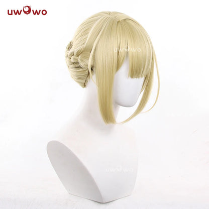 UWOWO Evelyn Wig Game Zenless Zone Zero / ZZZ Evelyn Chevalier Cosplay Wig Yellow Gold Hair Halloween Wig