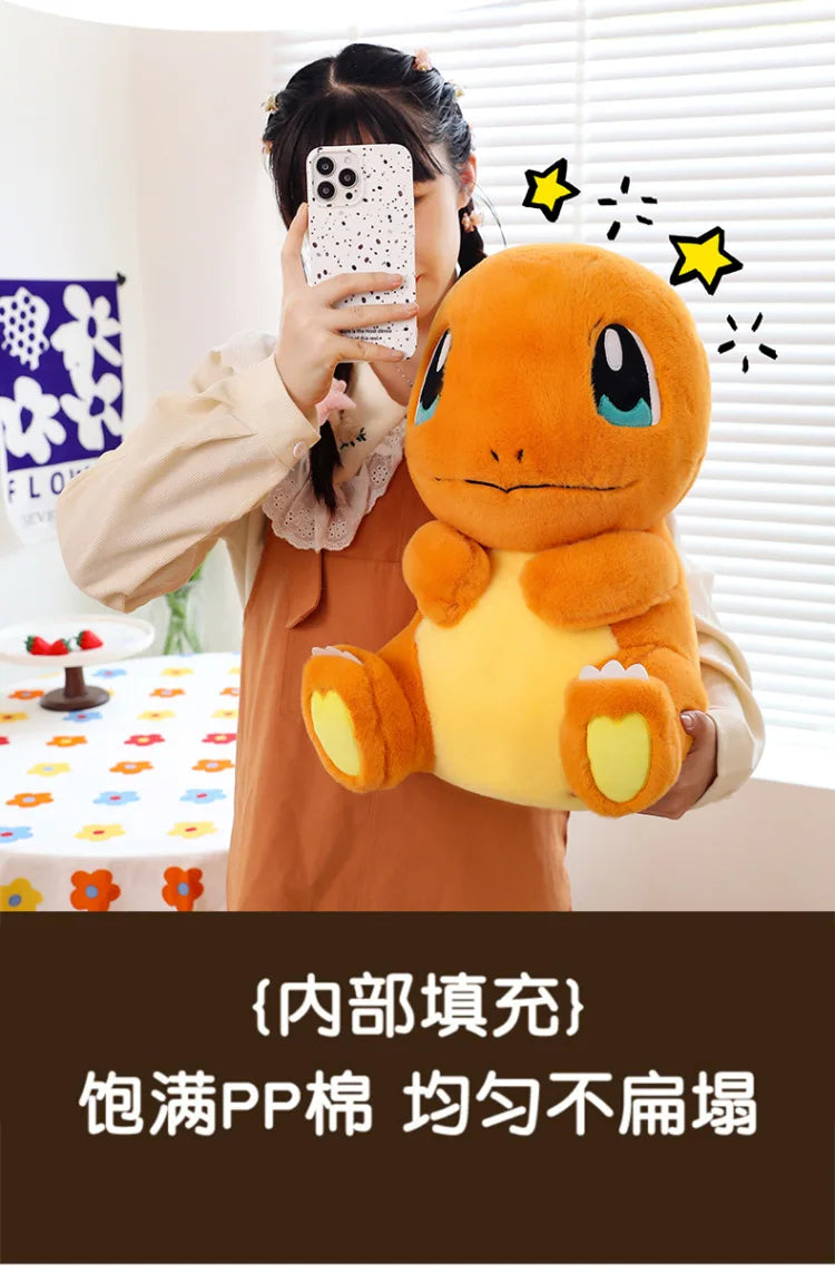 35-60CM Big Size Pokemon Charmander Plushies Squirtle Cartoon Anime Peluche Ornament Comfortable Soft Doll Children Toy Gift