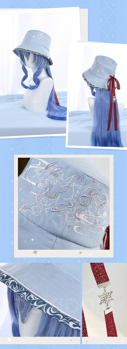 Scaramouche/Hutao/Ganyu Doujin Hat Game Genshin Impact DokiDoki-SR Cosplay Wanderer Hu Tao Ganyu Cute Bucket Hat Genshin Impact