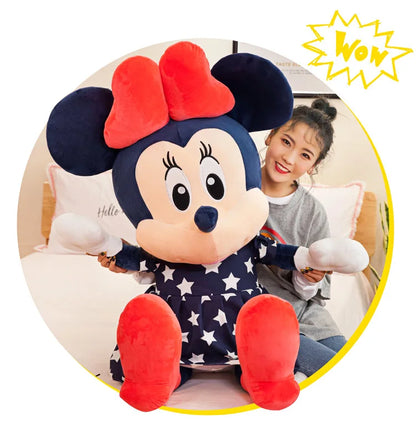 Disney 95cm Plush Star Mickey Minnie Toy Large Couple Mickey Mouse Pillow Kids Stuffed Doll Birthday Xmas Gift for Children
