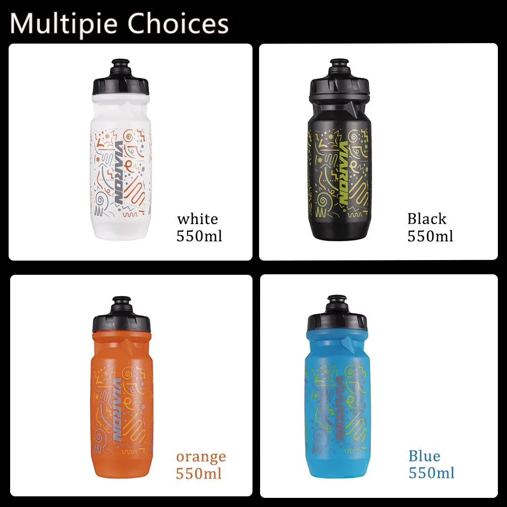 Viaron 550ml Leak-Proof Bicycle Water Bottle for Road Cycling Sports Fitness Running and Riding with Bike Cage