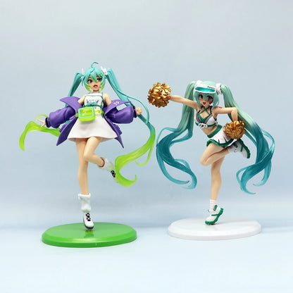 19cm Fashion Hatsune Miku Anime Figure Casual Clothing Miku Action Figures Fashion Girl Figurine PVC Collection Model Doll Toys