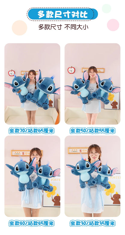 Disney 70cm Large Size Lilo&Stitch Plush Stuffed Doll Cartoon Animal Sleeping  Pillow Room Decoration Softmaterial Toy for Gift