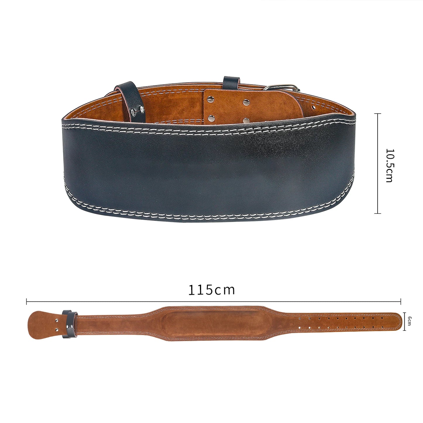 Weight Lifting Belt 10.5cm Wide for Men and Women Back Support Powerlifting Squats Cross Training Gym Workout - 10.5CM