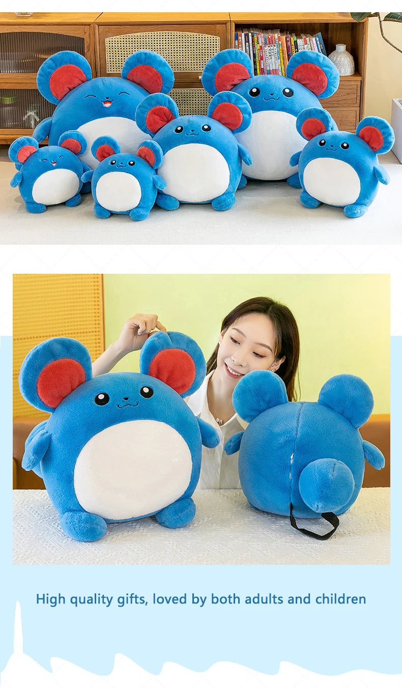 35/55/75cm Azumarill Pokemon Large Plush Toy Anime Doll Cute Giant Pokémon Cute Cartoon Stuffed Plushie Pillow Gift for Children