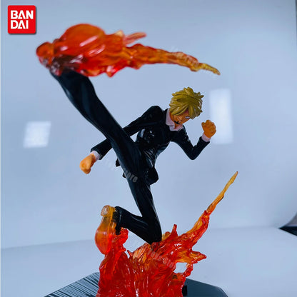 New One Piece Anime Figure Fire Fist Luffy Ace Sanji Battle Model Dolls PVC sabo Action Figurine Zoro Ghost Three-Knife Toys