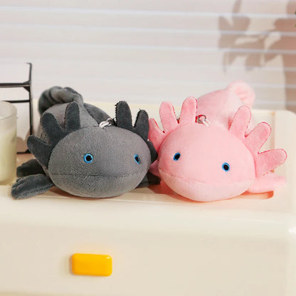 22cm Small Axolotl Plush Keychain Mini Cute Salamander Soft Toy Stuffed Animal Newt Kawaii Bag Pendant Decoration