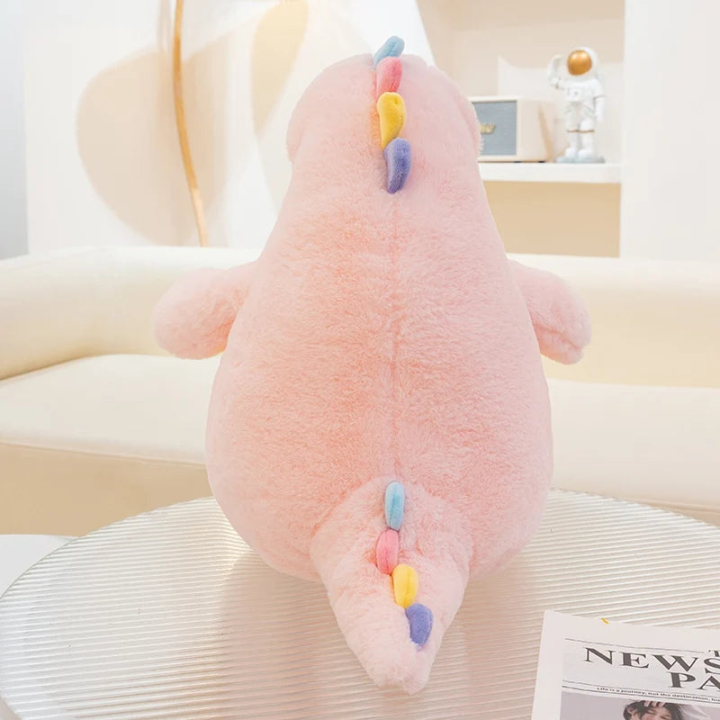 New Candy Sweet Color Cartoon Dino Plush Toy Pink Blue Dinosaur Soft Doll Large Sleep Hug Pillow Bedroom Home Decoration