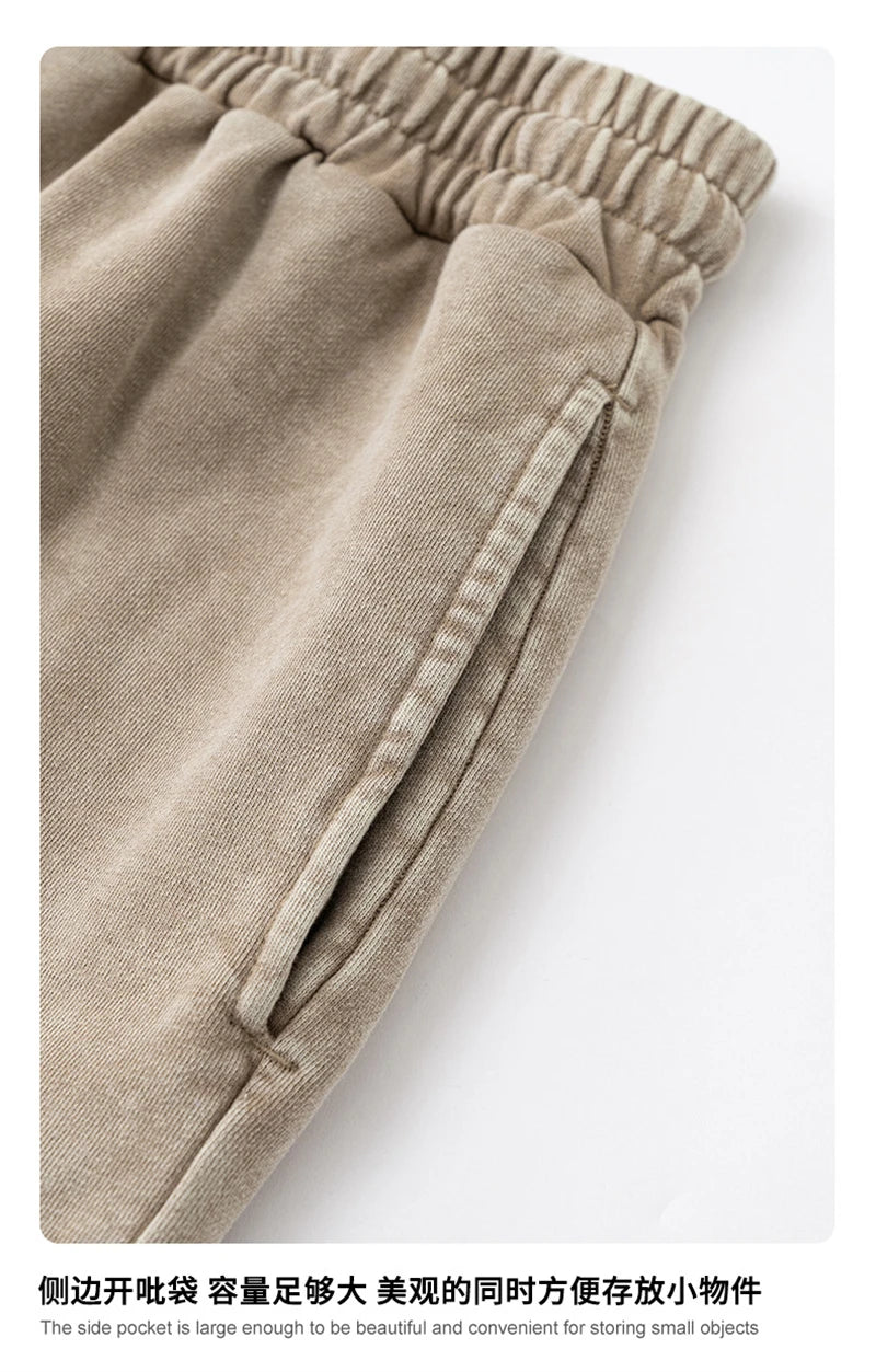 ZODF New 2025 Men Summer Loose Edge Washed Cotton Shorts Unisex Retro High Street Distressed 330gsm Shorts Brand Clothes HY1056