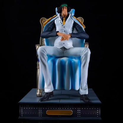 29CM One Piece Anime Figure Admirals Kizaru Akainu Aokiji Sitting position Figures Collectible Decoration Doll Model Boy Toy