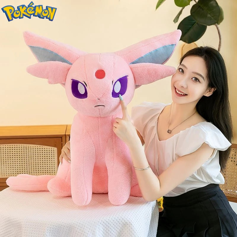 40/55/70cm Big Size Pokémon Espeon Plushies Kawaii Cartoon Anime Ornament Peluche Comfortable Soft Doll Children's Toy Gifts