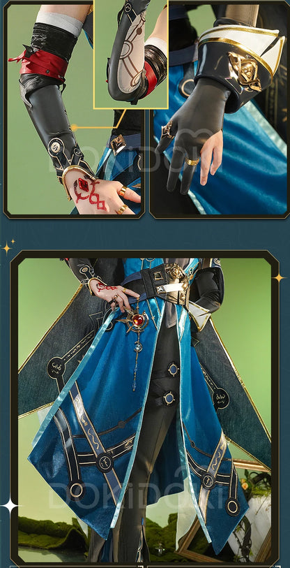 【Ready for Ship】 Anaxa Cosplay Costume Game Honkai: Star Rail DokiDoki-SR HSR Men Costume Anaxa Cosplay Wig Metal Accessory