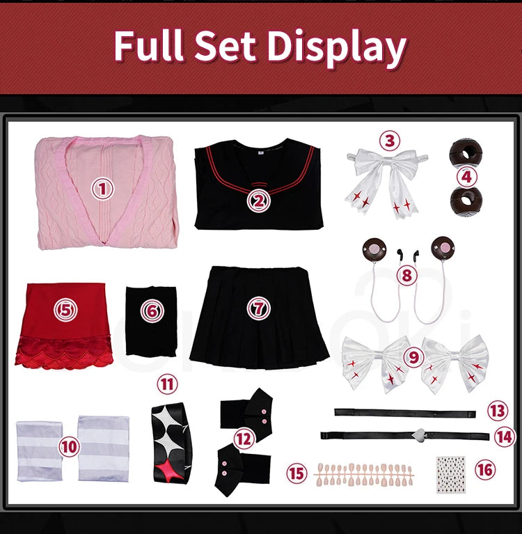 Ukinami Yuzuha Cosplay Costume Game Zenless Zone Zero DokiDoki-R ZZZ Women Cute Sweater Halloween Cosplay