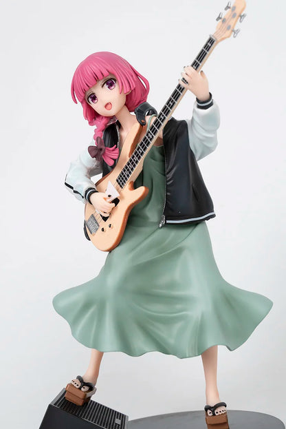 In Stock Kikuri Hiroi Anime Figure BOCCHI THE ROCK! Bassist Kikuri Hiroi Figure 3 Faces PVC Statue Collection Model OrnamentGift