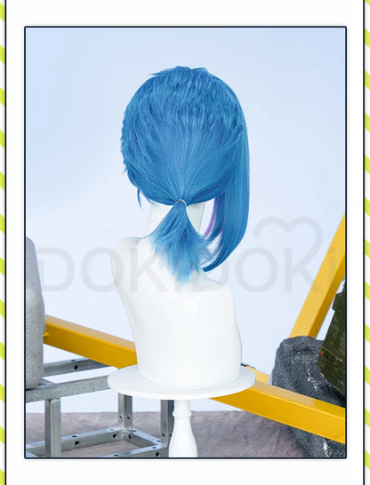 IN STOCK Jinxx Wig Game DokiDoki-R Women 38cm Hair Jinxx Cosplay Mask Tattoo Necklace Nails Bun Wig Luminous Ball Free Cap