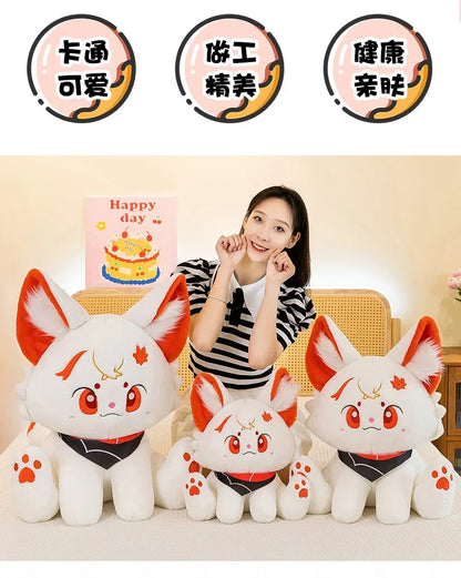 Kawaii Kazuha Cat Plush Toys Game Figure Dolls Game Peripheral Accompany Sleep Toy Creative Home Decoration Game Lover Kid Gifts