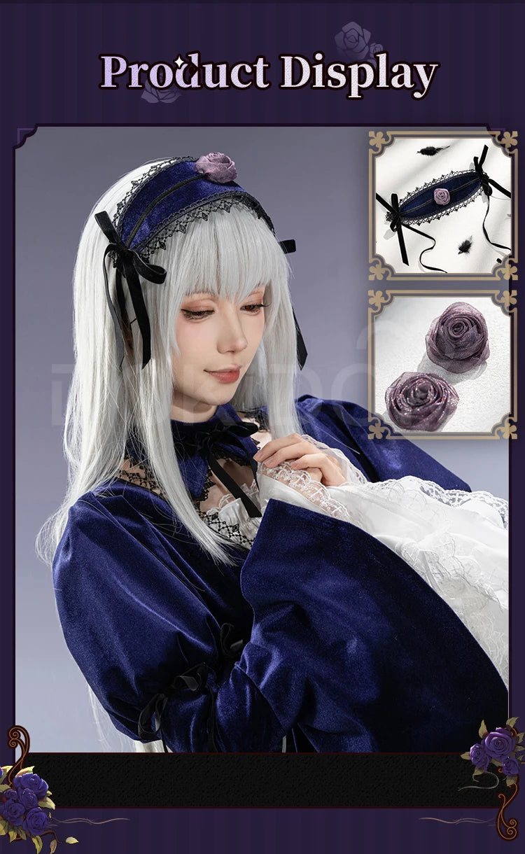Suiginto Cosplay Costume Anime Rozen Maiden DokiDoki-SR  Suigintou Women Mercury Lampe Lolita Gothic Halloween Dress Suiginto