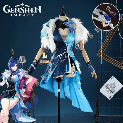 Genshin Impact Yelan Tranquil Banquet Cosplay Costume Wig Dress New Skin Uniform Outfit Halloween Party for Women Girls Props