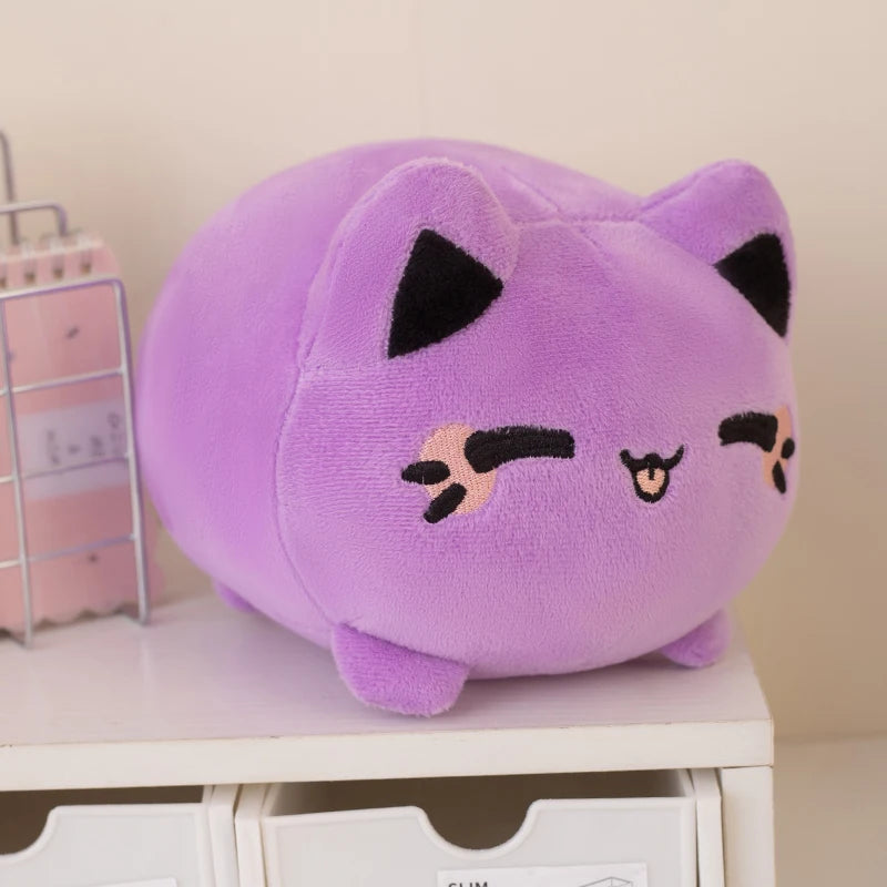 20cm Colorful Plush Cats Cartoon Peach Cat Plushies Soft Toy Lovely Meow Cat Stuffed Doll Kawaii Decor Girl Boy Birthday Gift