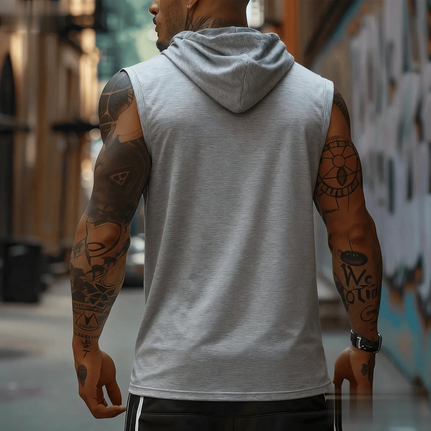 Dragon Ball Z Anime Graphic Print Men's Sleeveless Hoodie Streetwear Muscle Tank Top Summer Casual Hooded Gym Vest Fitness Wear