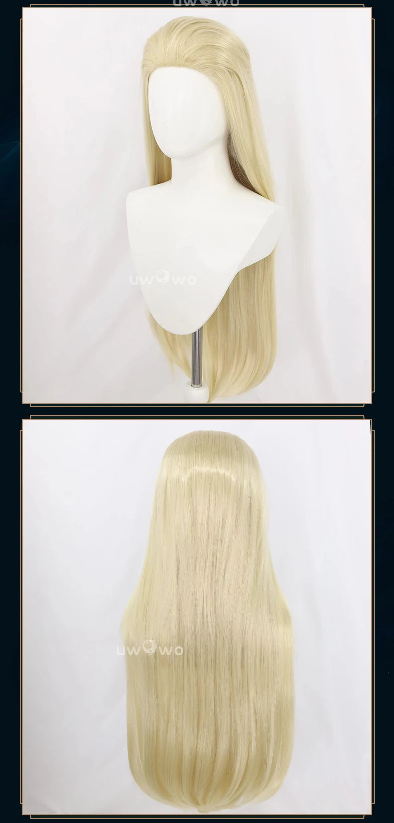UWOWO Evelynn Wig Game  League of Legends/LOL Coven Evelynn Cosplay Wig Lace wig Lace hair Long Hair Yellow Hair 90CM New Style