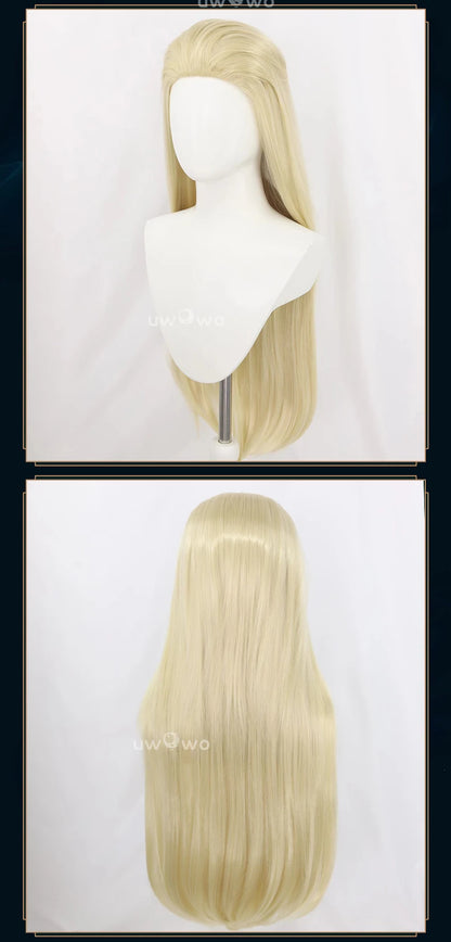 UWOWO Evelynn Wig Game  League of Legends/LOL Coven Evelynn Cosplay Wig Lace wig Lace hair Long Hair Yellow Hair 90CM New Style