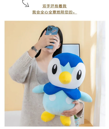 Pokemon Kawaii Piplup Plush Toys Cute Cartoon Stuffed Soft Toys Anime Penguin Plushie Big Doll Throw Pillow Kids Birthday Gift