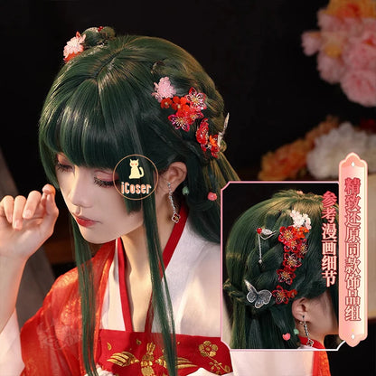 Maomao Cosplay Costume Red Dress Wig Anime The Apothecary Diaries Season 2 Kusuriya No Hitorigoto Halloween Party for Women Girl