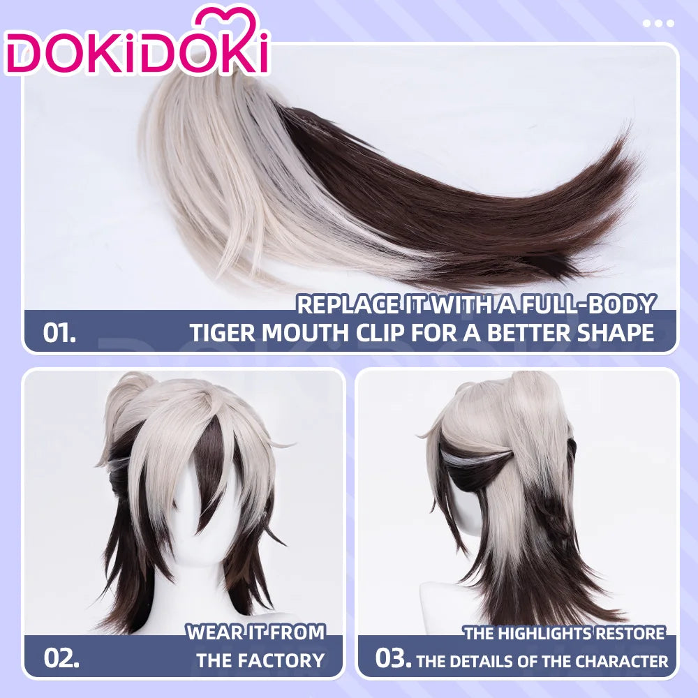 IN STOCK Rei Wig Game Nu: Carnival DokiDoki Men Long Hair Rei Cosplay High Heat Resistant Hair Free Wig Cap