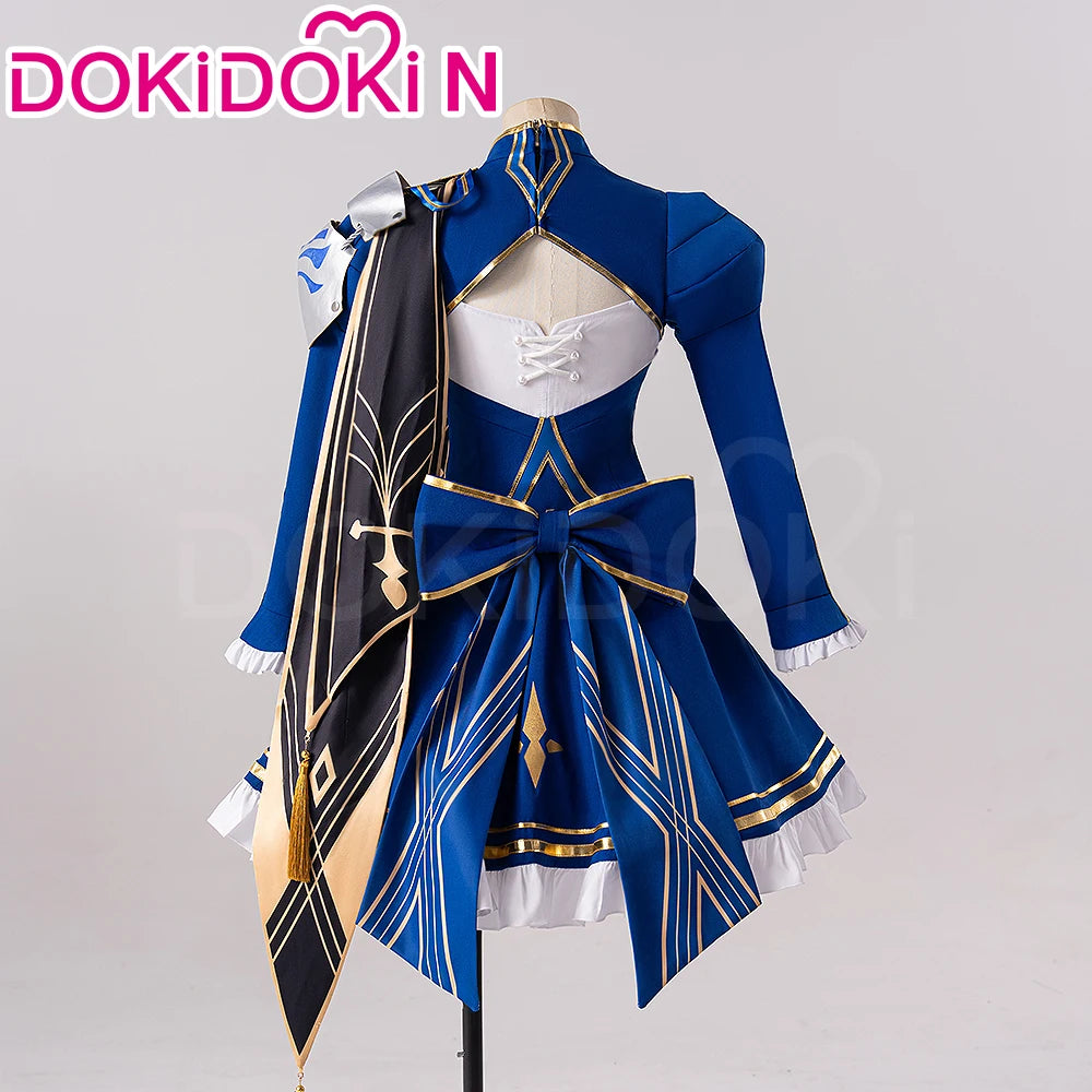 Saber Cosplay Costume Game Honkai: Star Rail x Fate【XS-3XL】DokiDoki-N Women Blue Saber HSR Costume Plus Size