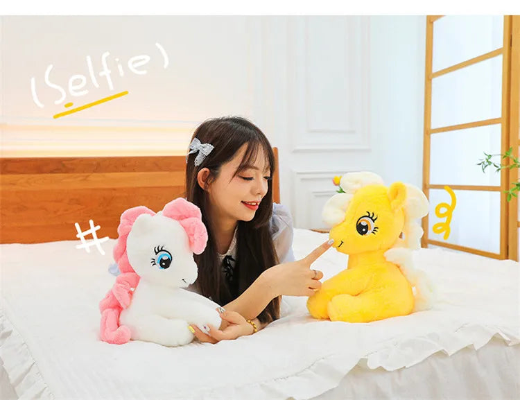 Anime My Little Pony Prototype Plush Doll Soft Pillow Girl Heart Fluttershy Sofa Ornaments Children'S Toys Birthday Gifts Custom